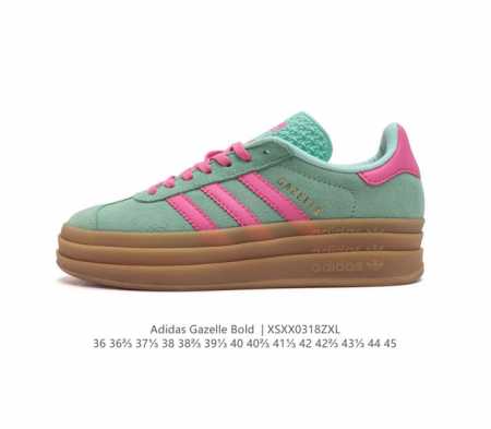 阿迪达斯 Adidas 三叶草女鞋gazelle Bold复古怀旧风厚底增高运动板鞋潮 阿迪达斯万年不败的人气鞋款gazelle 以三层厚磅鞋底设计 一层层的堆 - 点击图像关闭