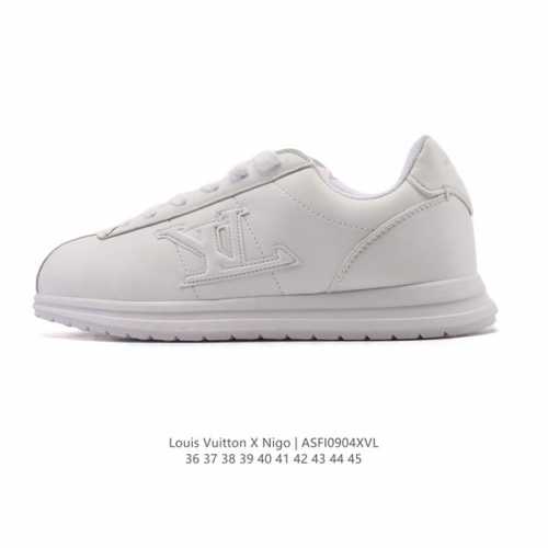新品公司级 路易威登Louis Vuitton X Nigo 联名款运动鞋 Buttersoft Fw25 圆头系带 低帮 生活休闲鞋 阿甘鞋 路易威登 Lou