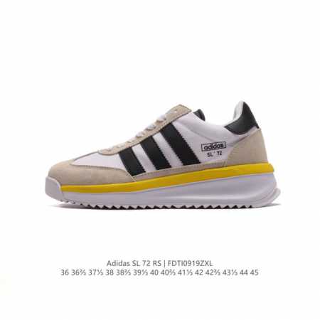 阿迪达斯adidas Sl 72 Shoes 经典复古薄底运动鞋 T头鞋 三叶草复古休闲跑步鞋休闲运动鞋 这款经典运动鞋携复古型格，来访你的活力日常 采用舒爽帆 - 点击图像关闭