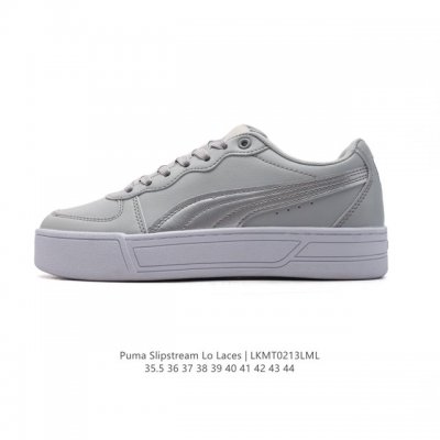 彪马 Puma 彪马跑步鞋 历久弥新的复古感，Puma Slipstream Laces 低帮耐磨新款 厚底增高皮面运动休闲板鞋。全新款 Slipstream