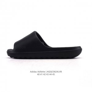 新款 阿迪达斯Adidas Adilette Lumia凉鞋 拖鞋 Jp12450沙滩凉拖鞋 休闲舒适拖鞋新款轻运动一字拖鞋一体成型一脚蹬家居拖鞋潮流时尚 防滑