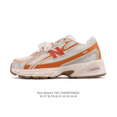 New Balance Mr740 Nb新百伦系列复古老爹风休闲运动慢跑鞋。采用轻质牛剖革拼接透气网眼衬垫织物鞋面材质 T-Beam大底提供足步弓支撑 保持步态