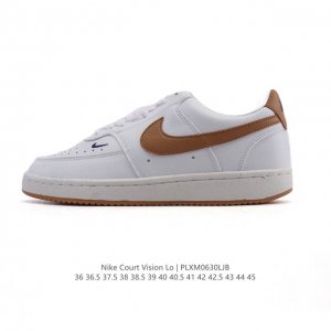 耐克Nike Court Vision Low 校园风低帮复古篮球板鞋男女运动鞋。延续80年代复古篮球鞋，添加学院风细节。皮革组合鞋面，利落风格，重现复古篮球风