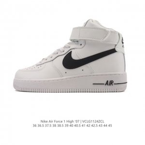 Nike Air Force 1'07 Mid Af1耐克 空军一号 Af1 中帮 魔术贴 厚底增高运动板鞋 原楦头原纸板 打造纯正空军版型。专注外贸渠道 全掌