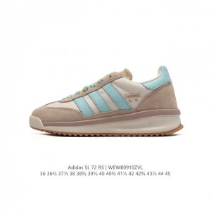阿迪达斯adidas Sl 72 Shoes 经典复古薄底运动鞋 T头鞋 三叶草复古休闲跑步鞋休闲运动鞋 这款经典运动鞋携复古型格，来访你的活力日常 采用舒爽网