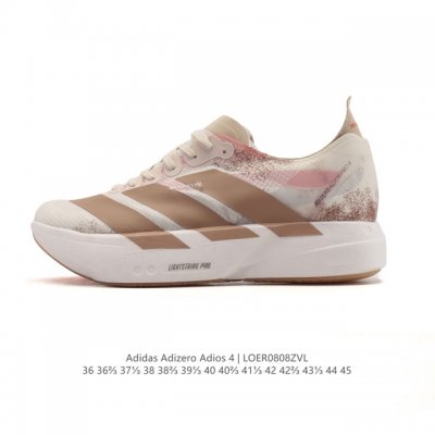 公司级 阿迪达斯 Adidas Adizero Adios Pro 4 舒适防滑耐磨 低帮 休闲跑步鞋 男女款厚度增高老爹鞋 2025年，Adidas推出了Ad