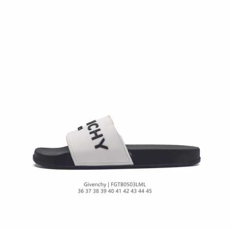 Givenchy 纪梵希 19Ss夏季一字拖鞋 高端奢潮 网红款 经典潮流givenchy压纹logo 超软鞋底拖鞋 海外代购 专柜全套包装 男女鞋。 类型：男 - 点击图像关闭