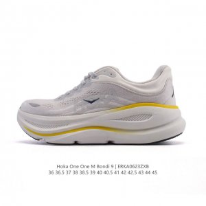 Hoka畅行无阻 Hoka One One Bondi 9 舒适百搭耐磨轻便 低帮跑步鞋 男女款。Bondi 9 最显著的变化在于其鞋底单元，原本扎实可靠的鞋底