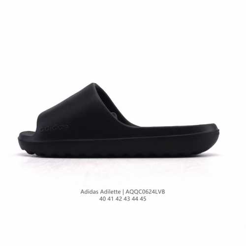 新款 阿迪达斯Adidas Adilette Lumia凉鞋 拖鞋 Jp12450沙滩凉拖鞋 休闲舒适拖鞋新款轻运动一字拖鞋一体成型一脚蹬家居拖鞋潮流时尚 防滑