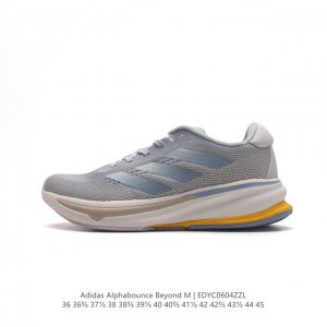 阿迪达斯 Adidas 男女运动鞋 老爹鞋alphabounce Beyond运动鞋缓震透气轻质休闲跑步鞋 高弹马牌鲨鱼鳃纹大底运动鞋，这款跑步鞋,旨在为混合式