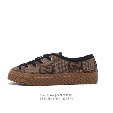 Gucci 古奇 小白鞋 古驰奢侈品男运动鞋休闲鞋子 Gucci Tennis 1977老花帆布鞋，经典耐穿复古感满满的gucci老花帆布鞋老花满印板鞋 红绿 - 点击图像关闭