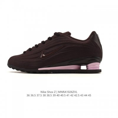 新品 耐克Nike Shox Ride Z 织物 防滑耐磨 复古 跑鞋 气垫缓震运动篮球鞋 Shox系列：舒适与时尚的完美结合，这款现代经典之作，凭借脚跟下方的