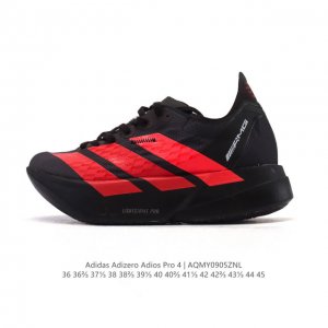 阿迪达斯 Adidas Adizero Adios pro 4 舒适防滑耐磨 低帮 休闲跑步鞋 男女款厚度增高老爹鞋 2025年，Adidas推出了Adidas