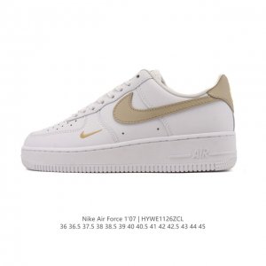 耐克 Nike Air Force 1 '07 Low 空军一号含气垫 低帮小白鞋 百搭厚底增高休闲运动板鞋。柔软、弹性十足的缓震性能和出色的中底设计，横跨复古