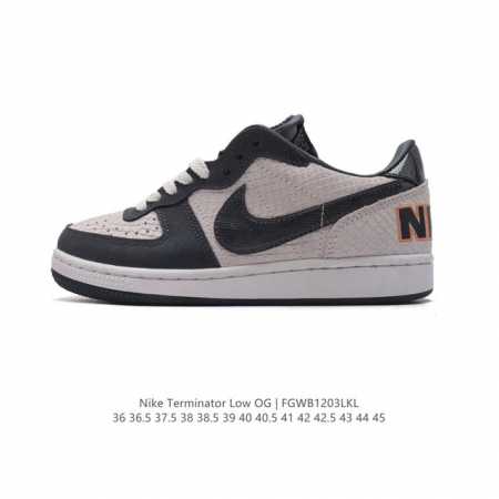 耐克 Nike Terminator Low 耐克终结者系列低帮滑板鞋 黄蓝密歇根 舒适 百搭 防滑耐磨复古运动鞋。忠于原版，延续经典。采用耐穿舒适的利落皮革， - 点击图像关闭