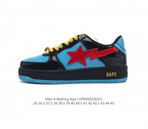A Bathing Ape 安逸猿 男女运动鞋复古板鞋 升级原楦原纸版数据开发 采用超软皮革鞋面材质 内置全掌air Sole气垫定制联乘 日本里原宿潮流品牌a