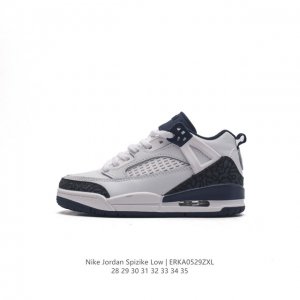 童鞋 全二层皮 耐克 Nike Jordan Spizike Low 经典爆裂纹复古儿童运动篮球鞋！全新低帮造型吸睛！整双鞋在融合了 Air Jordan 经典