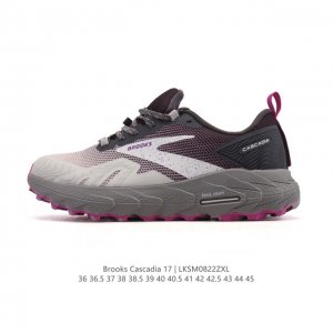 新品 真标 布鲁克斯夏季男女减震越野跑鞋Cascadia17山岩户外登山低帮徒步鞋 山岩17 中性款 越野跑鞋Brooks Cascadia 17 是一款专为长