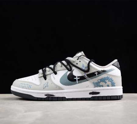Nk Dunk Low 笔刷涂鸦 黑白灰十字架 Sb绑带低帮休闲板鞋 Fd0661- 尺码 36 3 3 38 3 39 40 40.5 41 42 4 43 - 点击图像关闭