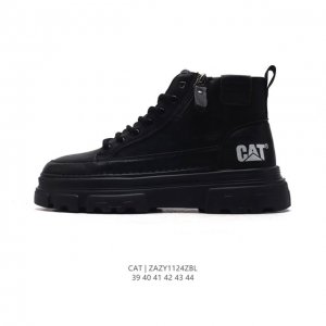 公司级 Cat卡特 新款马丁靴 潮鞋 厚底增高短靴 户外徒步运动鞋 时尚中帮靴子 真标公司卡特男士马丁靴 广东 历年经典热销款 新款牛皮革鞋面 轻便休闲鞋 耐磨