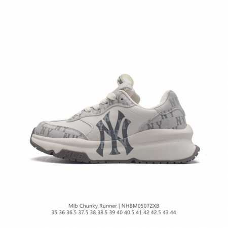 全新2023新款，Ny美国榄球洋基队new York Yankees X Mlb Chunky Runner Liner 莱纳系列低帮厚底老爹风透气舒适皮面休闲 - 点击图像关闭