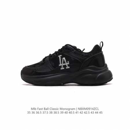 Mlb Fast Ball Classic Monogram 24Ss 纽约洋基队运动鞋 网红休闲跑鞋 独特时尚风格 厚底增高老爹鞋 货号：3Arnfsb4N - 点击图像关闭