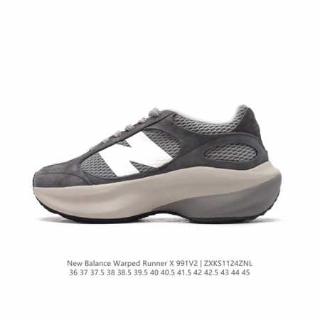公司级 椰香扑鼻new Balance Warped Runner新款老爹鞋 厚底增高休闲复古运动跑步鞋。Beam大底提供足步弓支撑，解构皮革。用猪巴革拼接透气 - 点击图像关闭