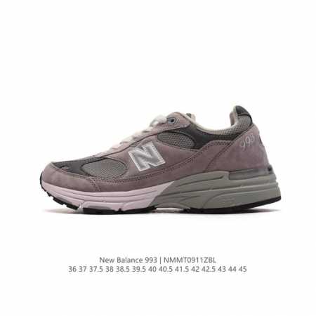 公司级 Newbalance 新百伦993系列美产老爹鞋总统经典复古运动鞋纽巴伦993总统慢跑鞋。卓越的舒适性与经典风格相得益彰，打造出我们的 Made In - 点击图像关闭