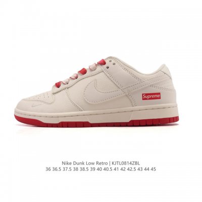 真标 耐克 Nike Sb Dunk Low Pro 男女款运动鞋复古板鞋。采用柔软皮革鞋面，经久耐穿，塑就如元年款 Dunk 般的复古质感。鞋头透气孔，搭配鞋