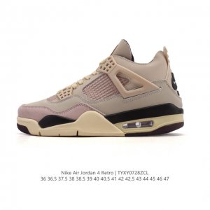 真标 耐克 Nike Air Jordan 4 Retro Og迈克尔 乔丹Aj4代乔4 中帮复古休闲运动文化篮球鞋。秉承轻量化的速度型篮球鞋设计思想完成设计，