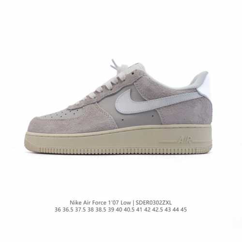 160 耐克 Nike Air Force 1 '07 Low 2025新年新款 空军一号含气垫 小白鞋 低帮百搭厚底增高休闲运动板鞋。柔软、弹性十足的缓震性能