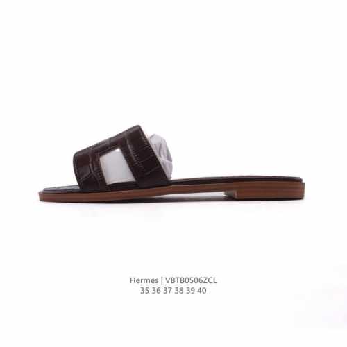 公司级 Hermes Footwear Woman 爱马仕 礼装 休闲拖鞋 黑白等多色万年经典爱马士 女神标配 度假 居家 必备凉拖鞋 东莞原厂真皮大底平底拖鞋