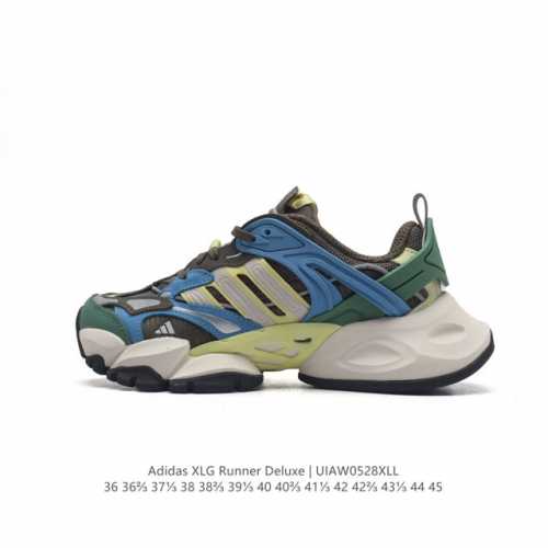 阿迪达斯adidas Xlg Runner Deluxe 跑步者豪华版系列低帮厚底增高老爹风复古缓震休闲运动慢跑鞋。男女鞋半码制#原楦原纸版开发版型#采用硬质牛