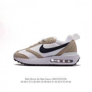 耐克 NIKE Air Max Dawn 黎明系列 低帮气垫百搭休闲运动慢跑鞋。从配色上彰显出浓厚的复古气质。最大的亮点当属鞋型设计上加入结构元素，汲取1984