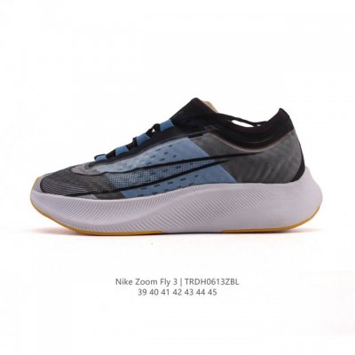 耐克 Nike Zoom Fly 3男子公路竞速跑步鞋厚底时尚休闲运动鞋，从 Vaporfly 汲取灵感，Nike Zoom Fly 3 男子公路竞速跑步鞋为长