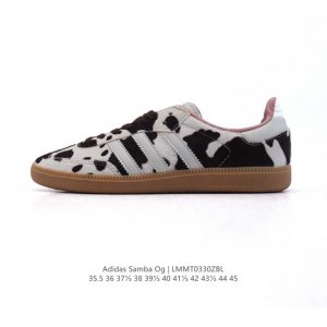 公司级 阿迪达斯 德训鞋 Adidas Originals Samba Og Shoes 经典运动鞋小白鞋 奶牛花纹 T头鞋 男女士板鞋 彰显休闲摩登风情的时尚