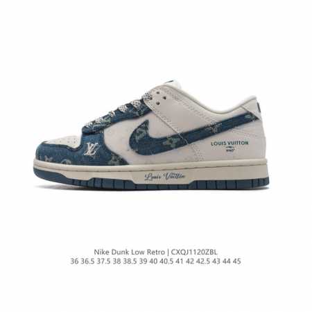 公司级 耐克 Nike Dunk Low 运动鞋复古板鞋 路易威登联名 作为 80 年代经典篮球鞋款，起初专为硬木球场打造，后来成为席卷街头的时尚标杆，现以经典 - 点击图像关闭