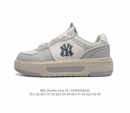 Mlb Chunky Liner Mid人气单品学长鞋系列轻量增高厚底百搭休闲运动板鞋男女轻便胶鞋 高级街头休閒品牌鞋 Mlb Chunky Liner 学长鞋 - 点击图像关闭