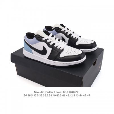 真标 耐克 乔丹Air Jordan 1 Low Aj1 乔1 乔丹1代Aj1 低帮复古文化休闲运动篮球鞋。从1985 年面世的元年款汲取设计灵感，采用简洁大方