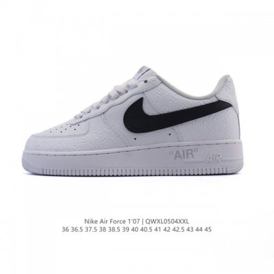 公司级 耐克 Nike Air Force 1 '07 Low 空军一号含气垫 小白鞋 路易威登联名 2025年 蛇年新款 低帮百搭厚底增高休闲运动板鞋。柔软、