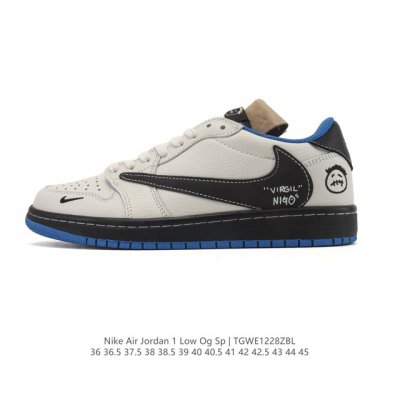 真标 耐克 Nike Air Jordan 1 Low Og Sp Military Blue Aj1乔1倒勾 2025年新款 低帮篮球鞋 Aj1 乔丹1代 A