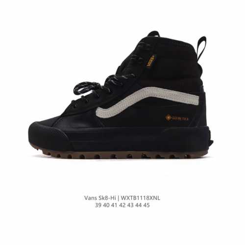 公司级 Vans 范斯sk8-Hi 男高帮滑板鞋-复古休闲运动鞋-Vans范斯。Vans推出的sk8-Hi板鞋，以经典的款性和高帮设计呈现，鞋面采用优质皮革材质
