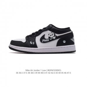 公司级 原盒原版手绘 耐克 乔丹Air Jordan 1 Low AJ1 熊猫 乔1 乔丹1代aj1 低帮复古文化休闲运动篮球鞋。从1985 年面世的元年款汲取