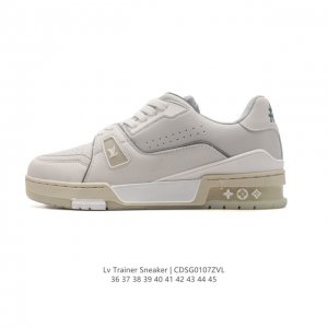 公司级 路易威登 Louis Vuitton Lv路易威登板鞋 时尚运动鞋 潮厚底增高鞋 。舒适防滑底和百搭性霸屏整个时尚娱乐圈，细节调整完美主义！鞋面采用柔软