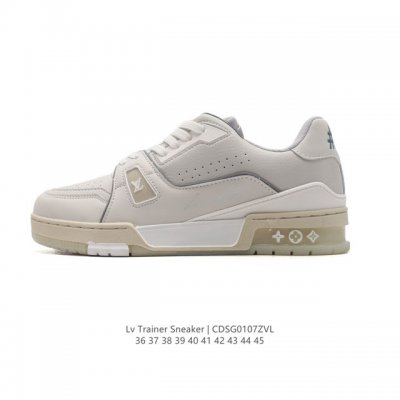 公司级 路易威登 Louis Vuitton Lv路易威登板鞋 时尚运动鞋 潮厚底增高鞋 。舒适防滑底和百搭性霸屏整个时尚娱乐圈，细节调整完美主义！鞋面采用柔软