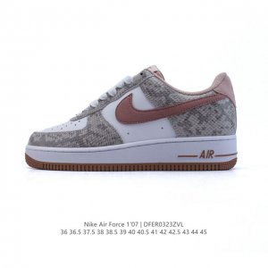 180 耐克 Nike Air Force 1 '07 Low 2025新年新款 蛇年限定 空军一号含气垫 蛇纹小白鞋 低帮百搭厚底增高休闲运动板鞋。柔软、弹性