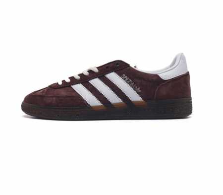 阿迪达斯 Adidas Handball Spezial 三叶草学院风复古休闲板鞋 德训鞋 橡胶底柔软皮革经典运动鞋男士鞋 圆头 缝合拼接设计 正面绑带 鞋舌部 - 点击图像关闭