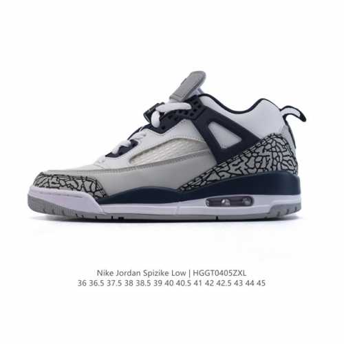 耐克 Nike Jordan Spizike Low 经典爆裂纹复古运动篮球鞋！全新低帮造型吸睛！整双鞋在融合了 Air Jordan 经典鞋款中的标志性元素之