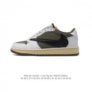 真标 二层皮 耐克 Nike Air Jordan 1 Low Og Sp Military Blue Aj1乔1倒勾低帮篮球鞋 Aj1 乔丹1代 Aj1 乔1