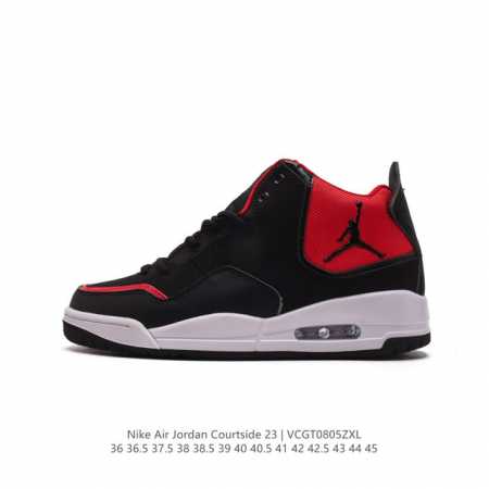 耐克 Nike Airjordancourtside23 乔丹23代 Aj23实战气垫缓震篮球鞋，Jordan 乔丹 男女鞋真标半码制，采用优质荔枝纹牛剖皮革鞋 - 点击图像关闭